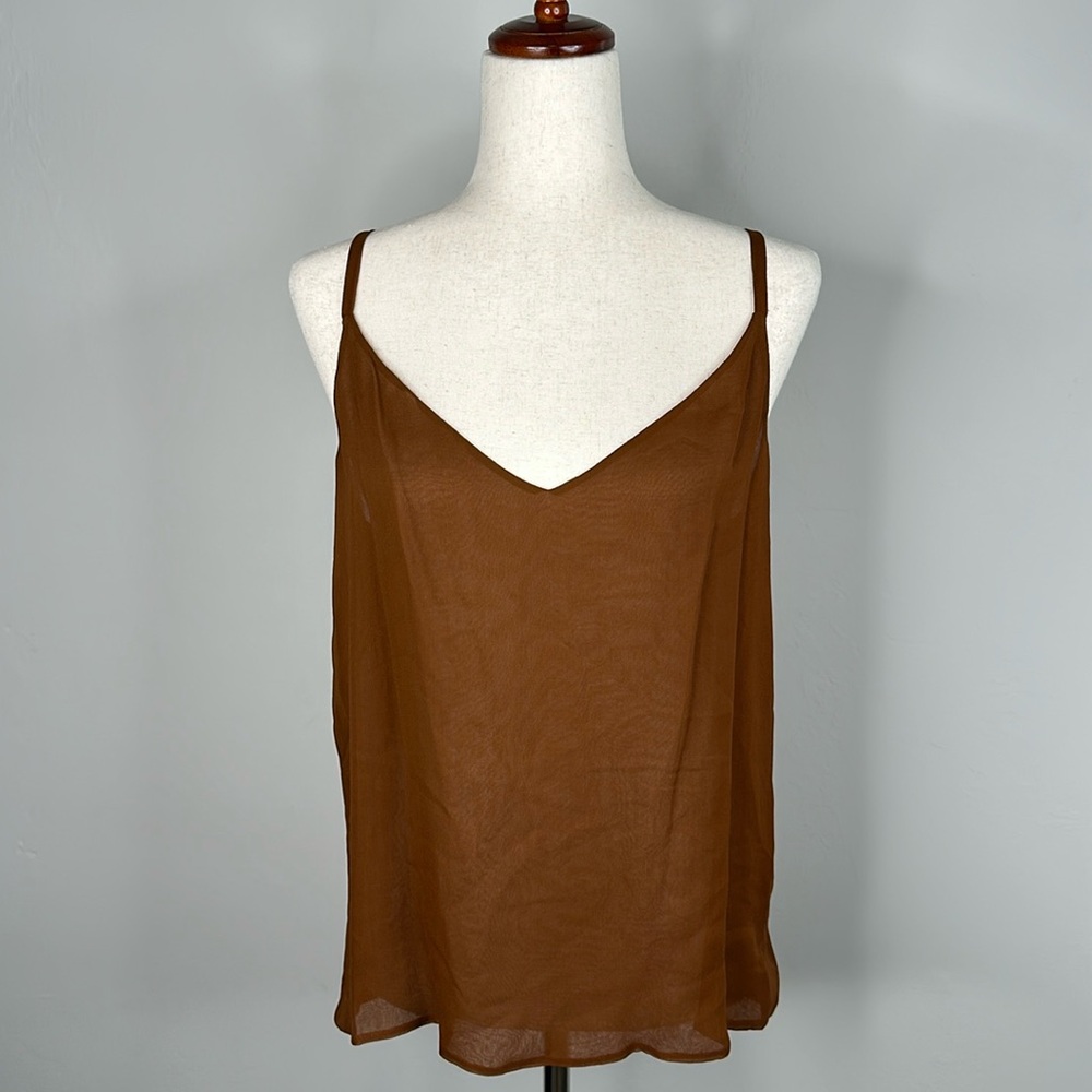 Michael Kors Brown Silk Tank